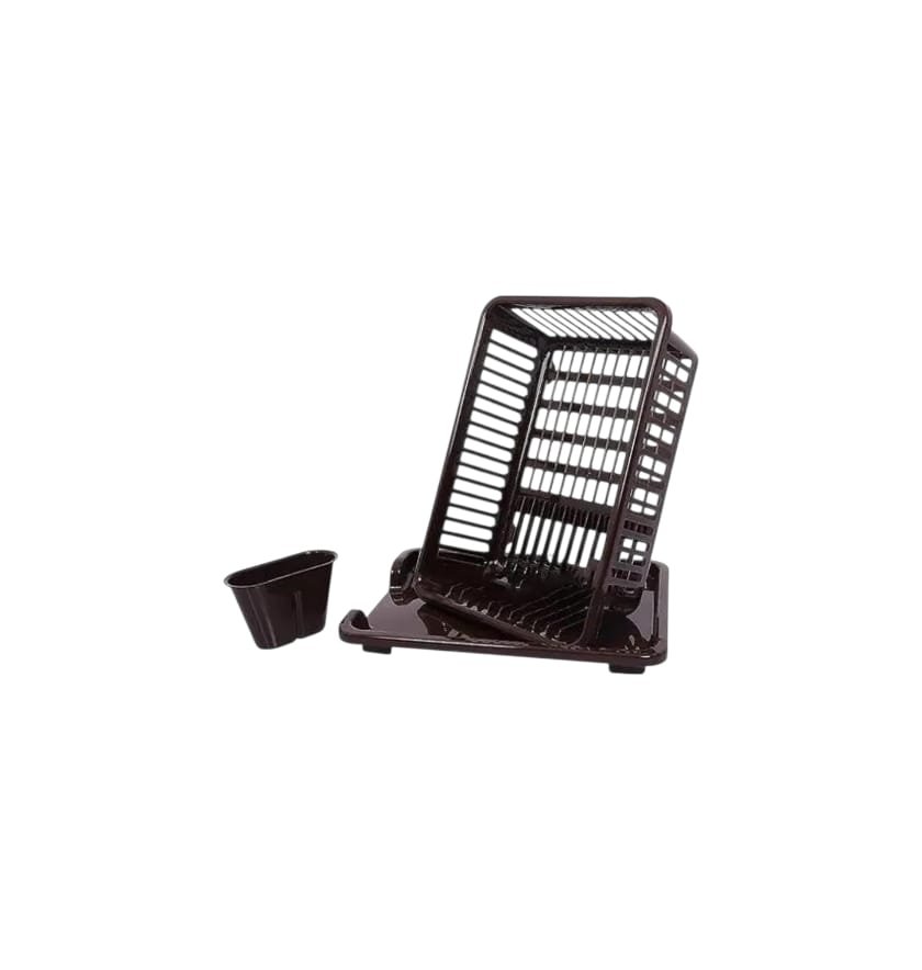 VIRGIN PLASTIC  BROWN DISH DRAINER BASKET