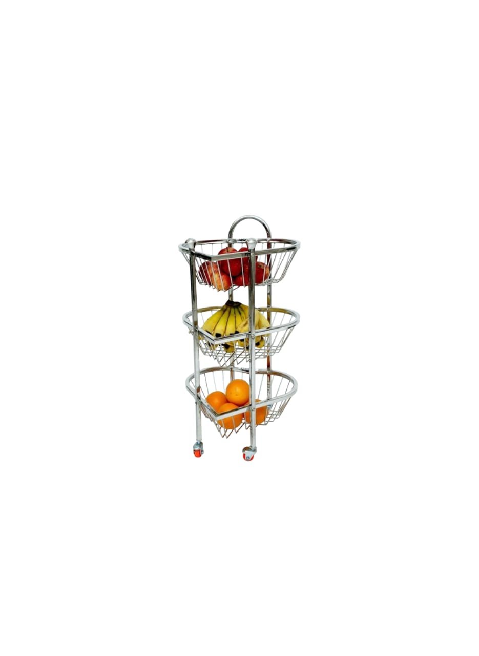 STEEL HEART SHAPE 3 LAYER TROLLEY