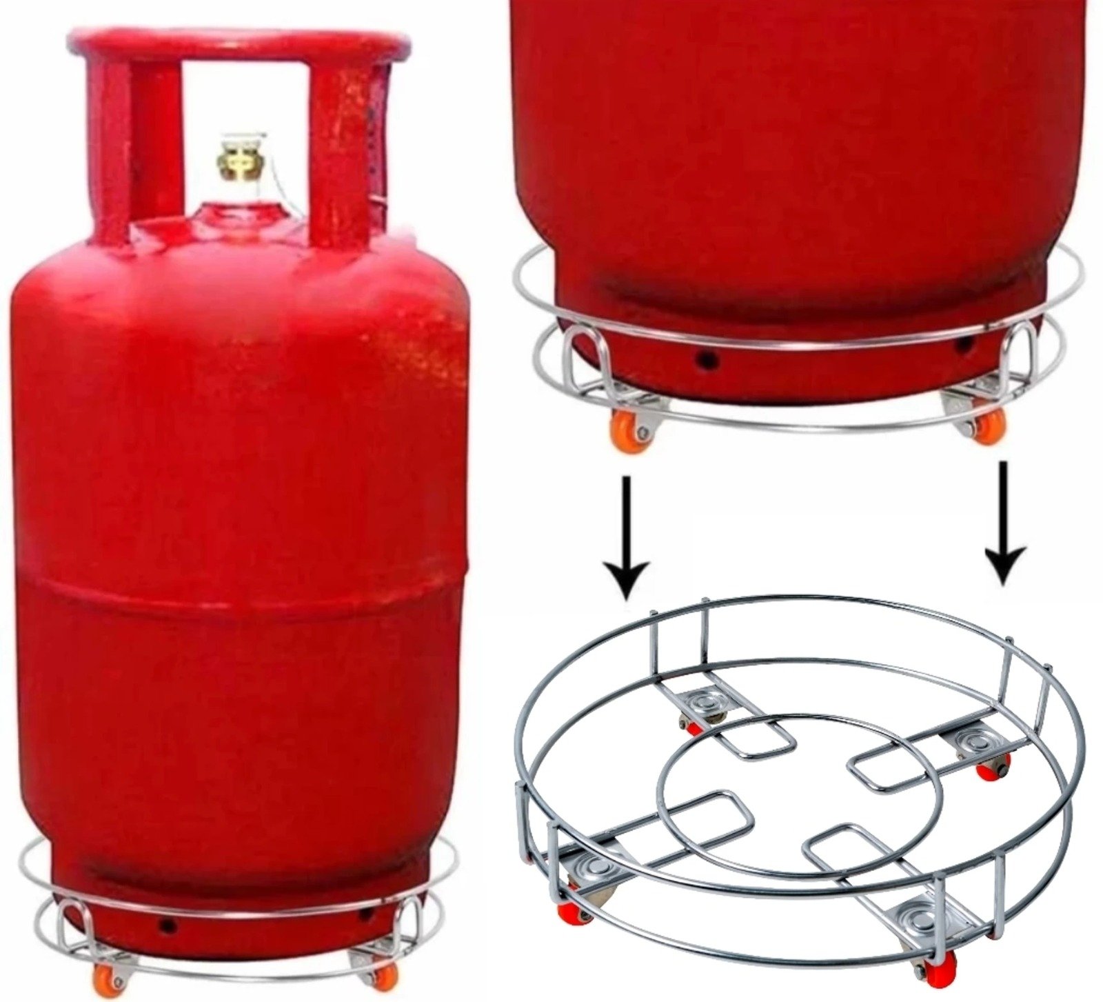 STEEL SMALL TYRE GAS- CYLINDER TROLLEY