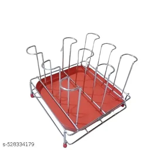 9 GLASS RACK STEEL