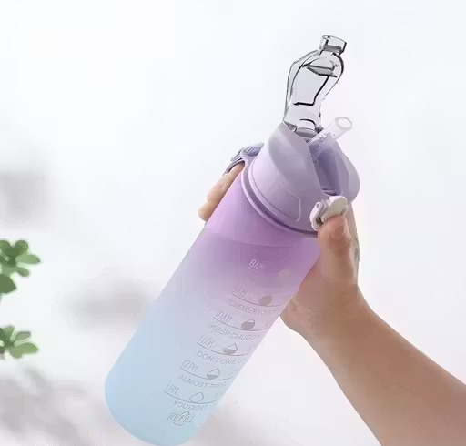 TRANSPARENT MOTIVATIONAL BOTTLE.
