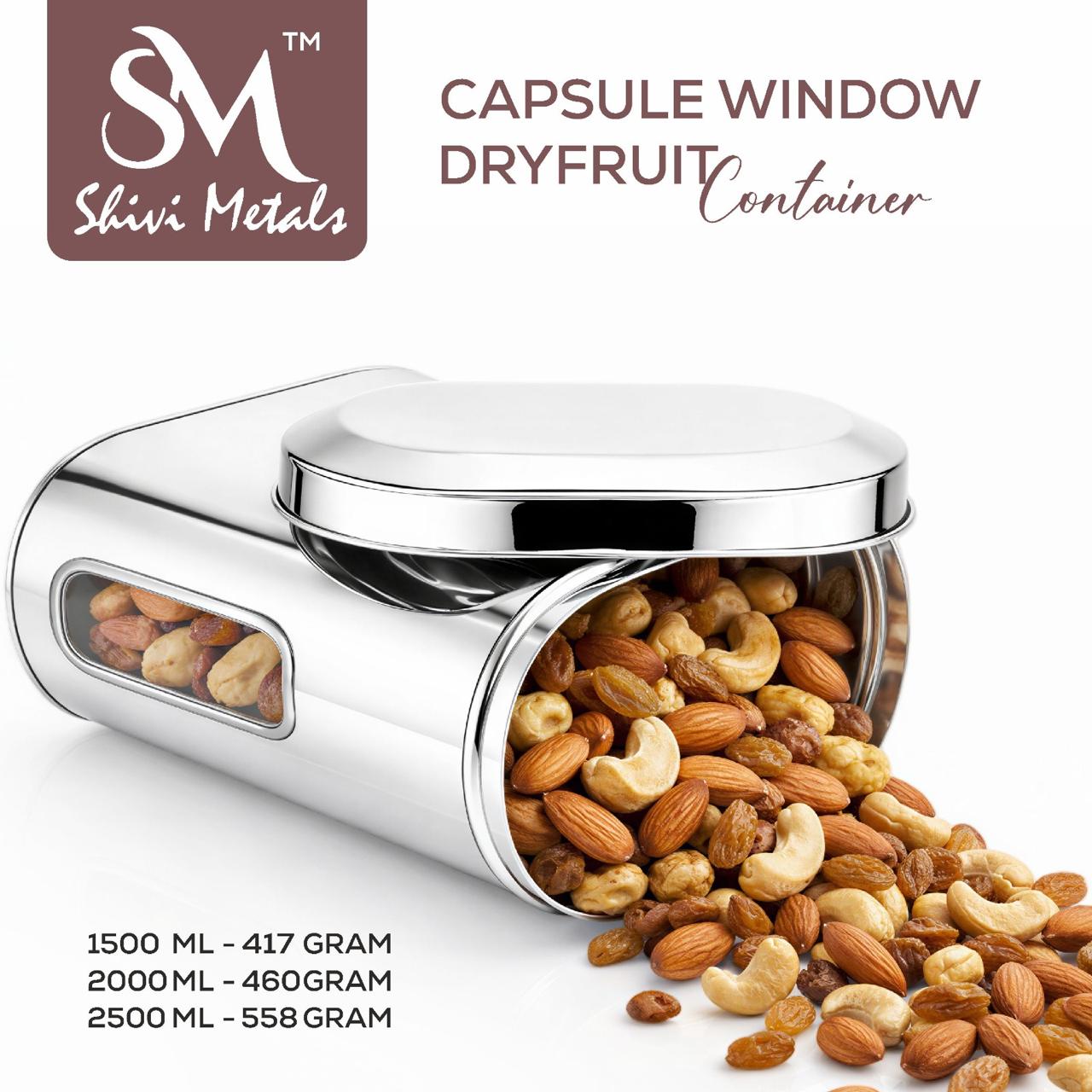 MEDIUM SIZE CAPSULE WINDOW CONTAINER