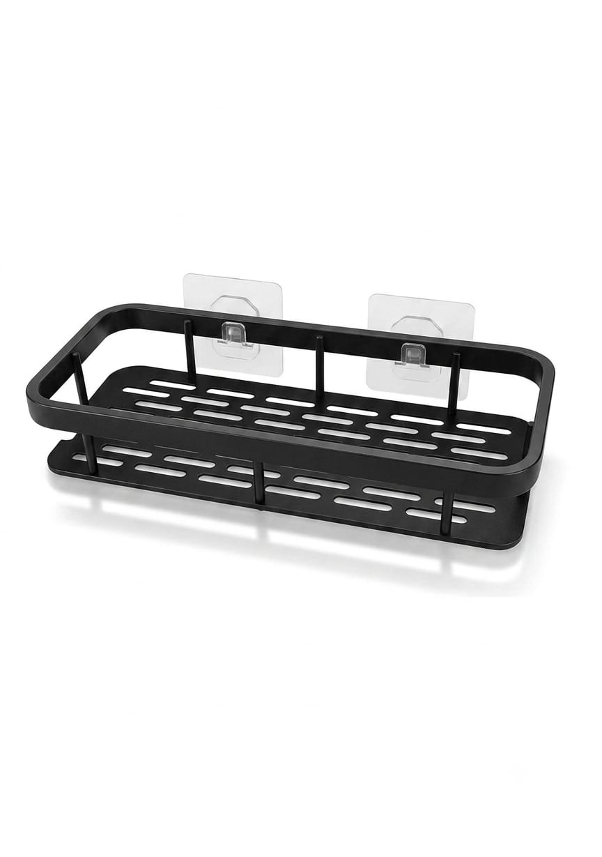 BLACK BATHROOM RACK