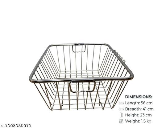 ROUND PIPE STAINLESS STEEL DISH DRAINER BASKET
