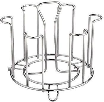 ROUND SHAPE STEEL GLASS HOLDER FOR 6 GLASS
